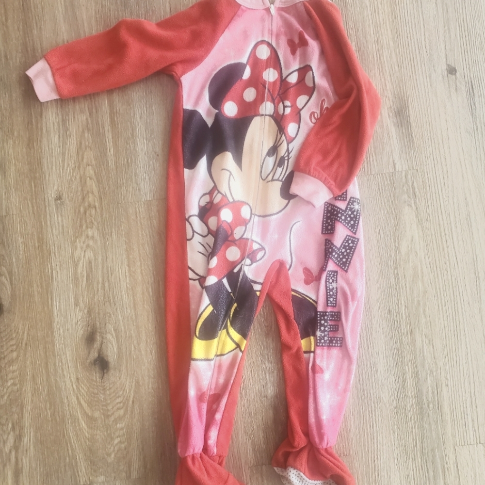 Toddler Minnie Mouse footed pajamas